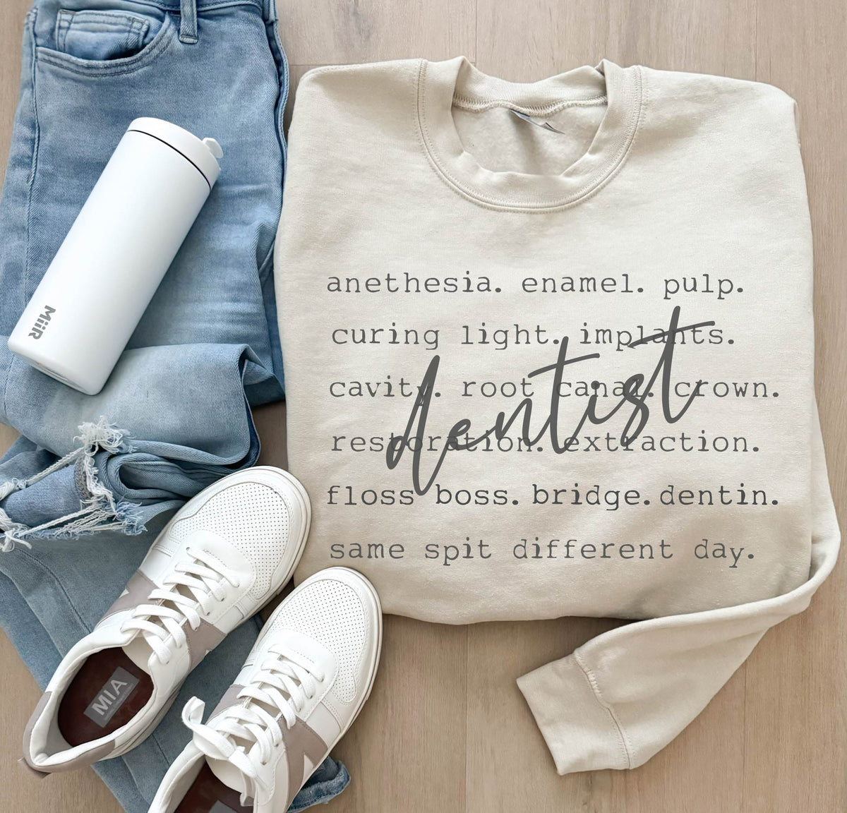 Dentist words basic sweatshirt words Gildan 18000 sweatshirt