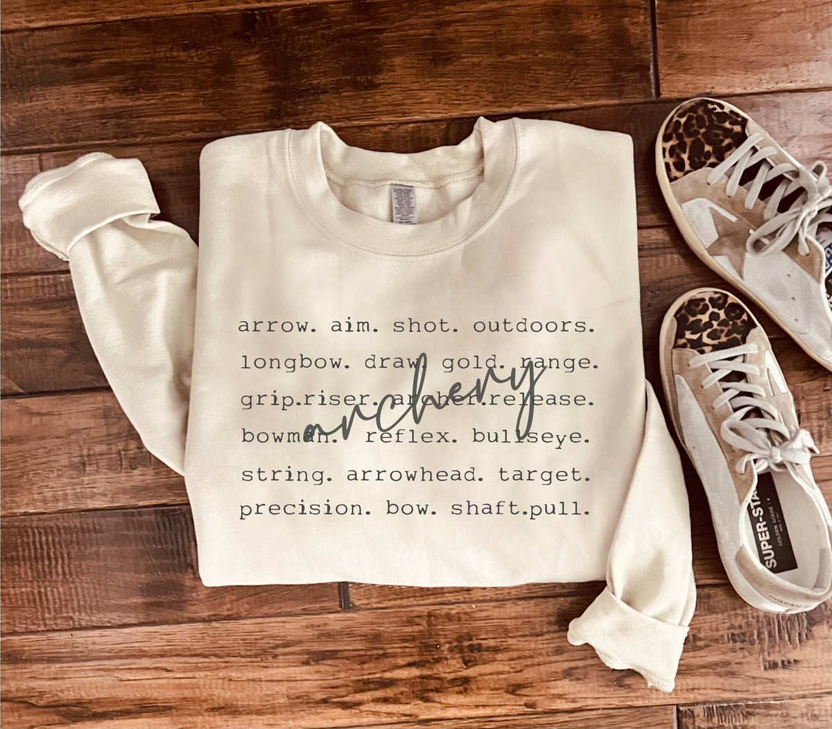 Archery words basic sweatshirt Sports collection Gildan 18000 sweatshirt 