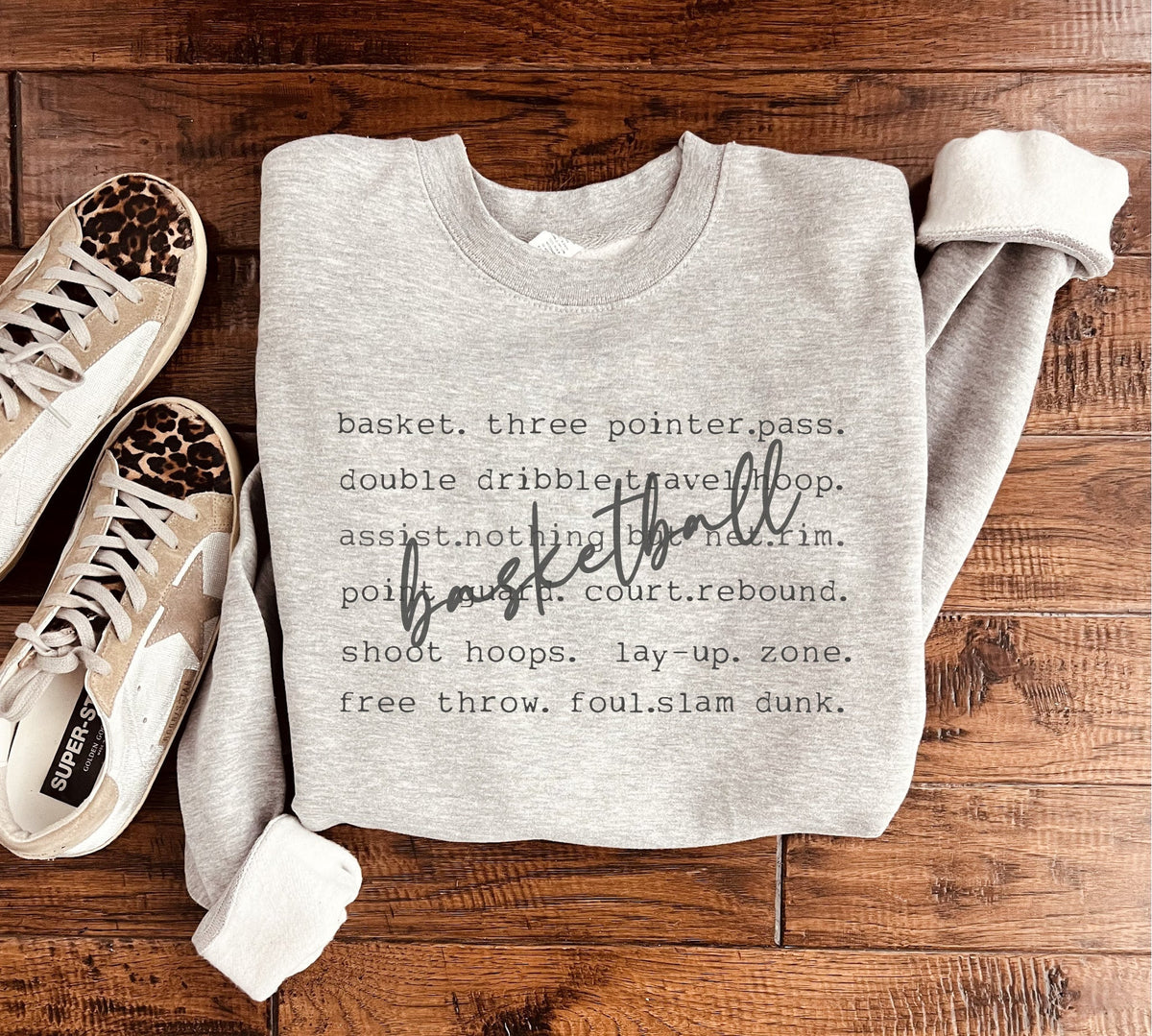 Basketball words basic sweatshirt Basketball collection Gildan 18000 sweatshirt 