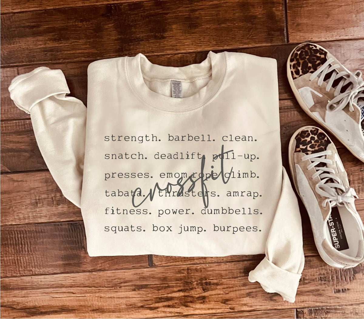 Crossfit words basic sweatshirt Sports collection Gildan 18000 sweatshirt 