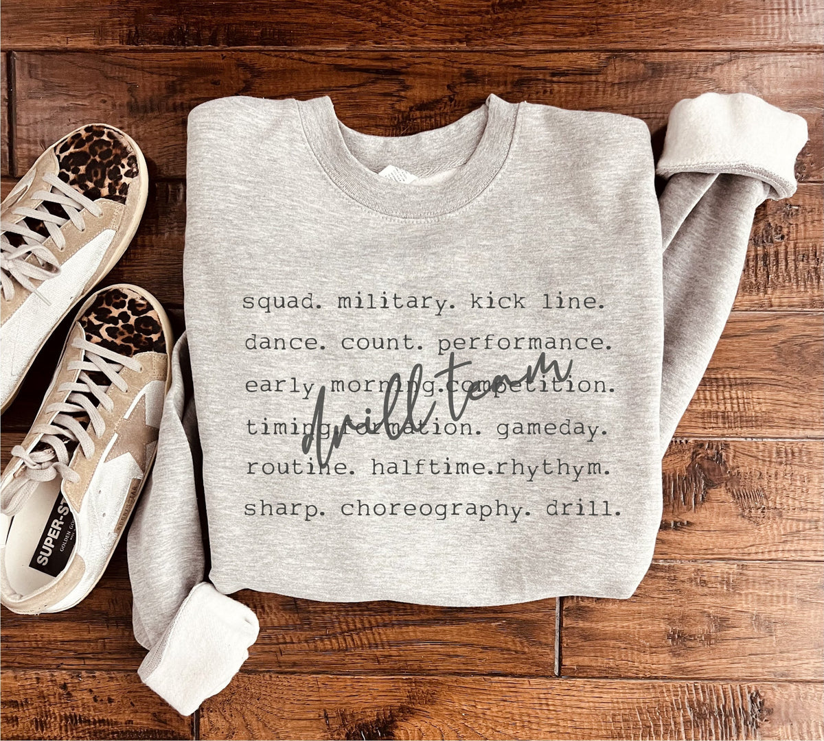 Drill team words basic sweatshirt Sports collection Gildan 18000 sweatshirt 