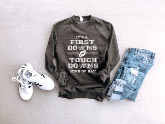 First downs and touchdowns sweatshirt Football sweatshirt Lane seven sweatshirt