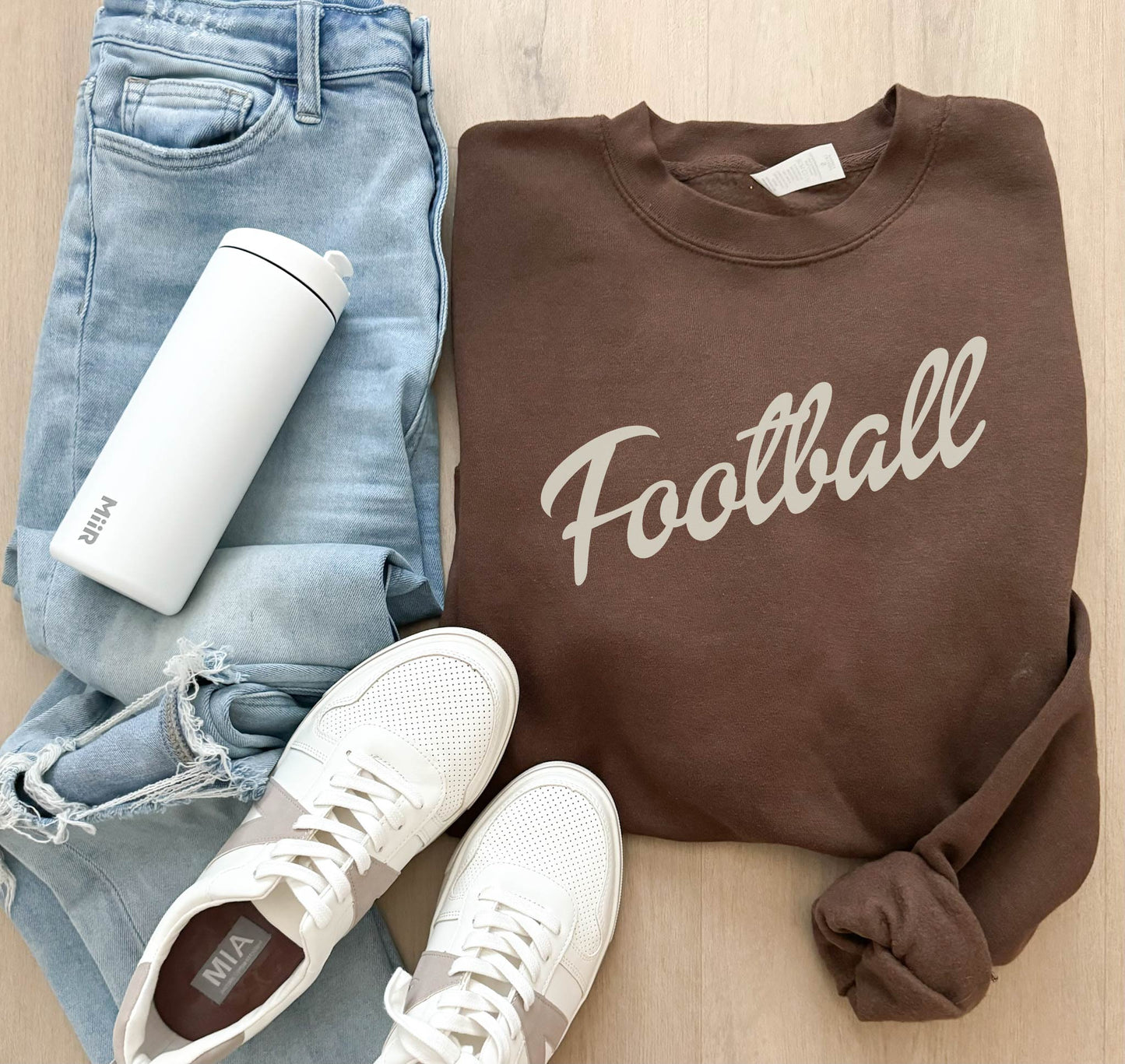 Football script fleece sweatshirt Football collection Lane seven premium fleece crew