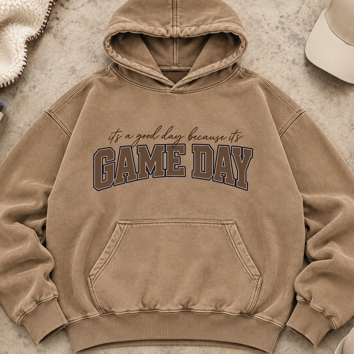It's a Good Day Because its Game Day Vintage Wash hoodie