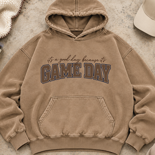 It's a Good Day Because its Game Day Vintage Wash hoodie