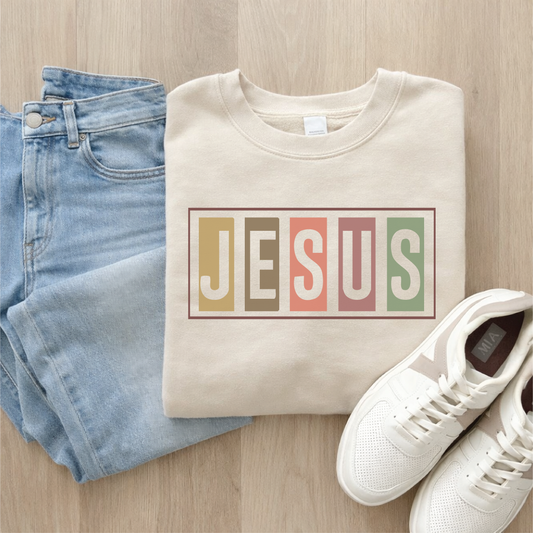 Jesus Block Letter Sweatshirt