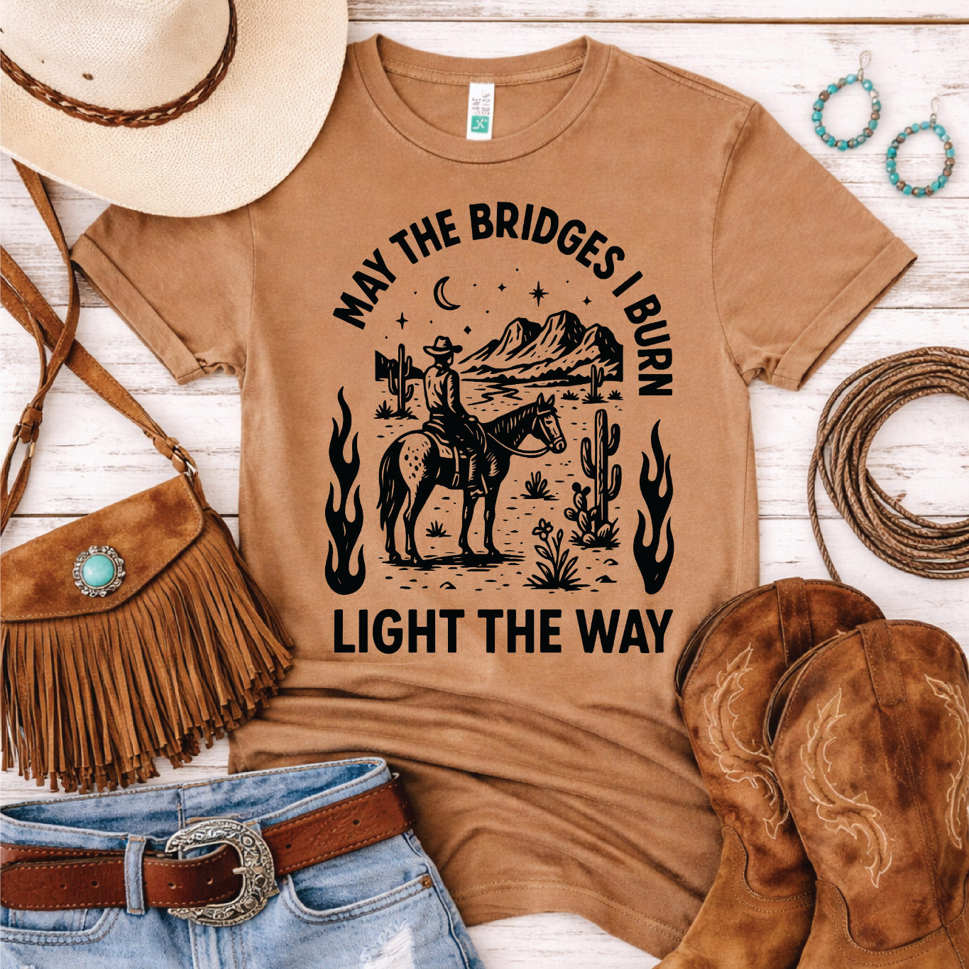 May the Bridges I Burn Light the Way Tee