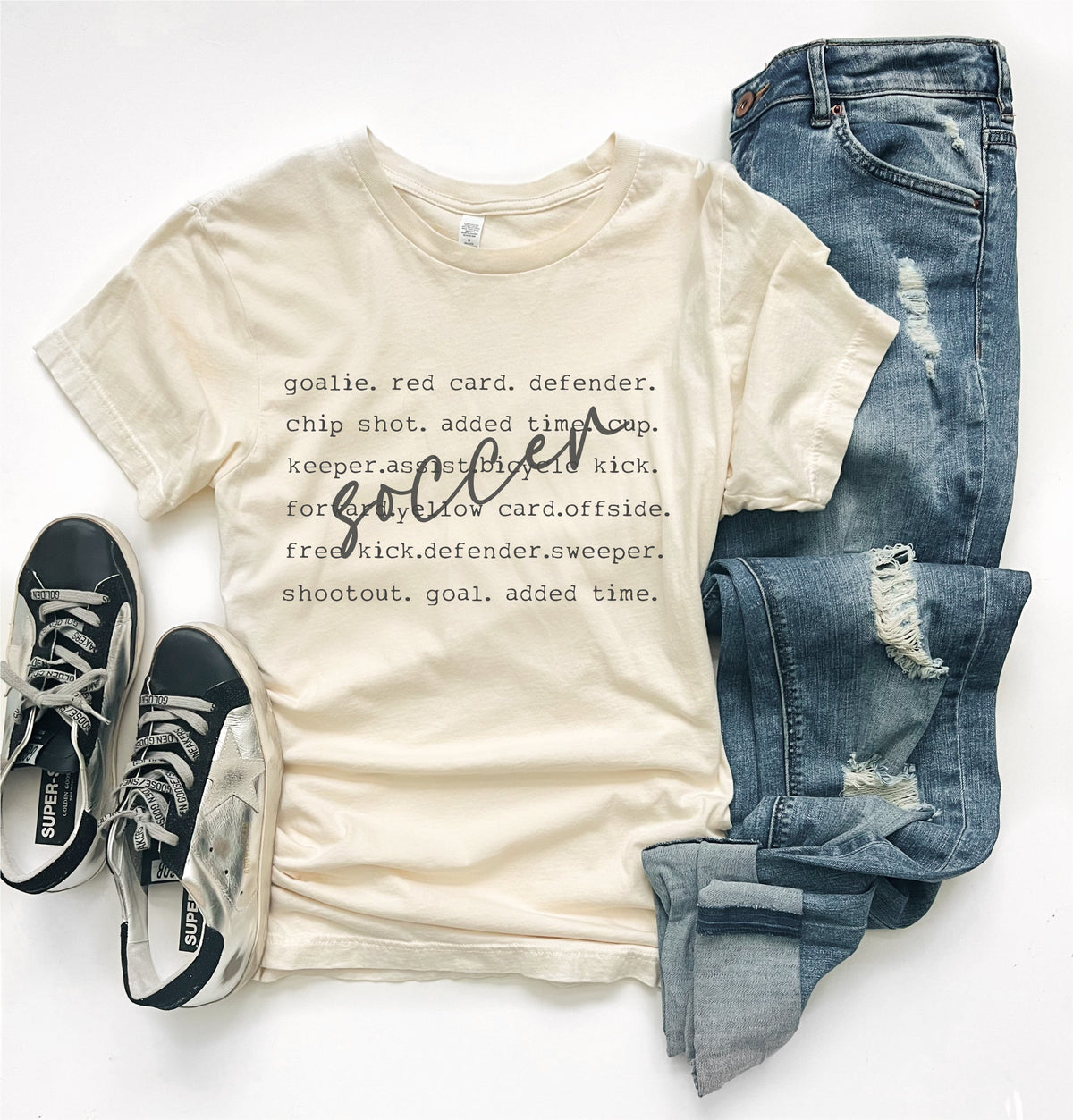 Soccer words tee Softball sports Bella canvas 3001 